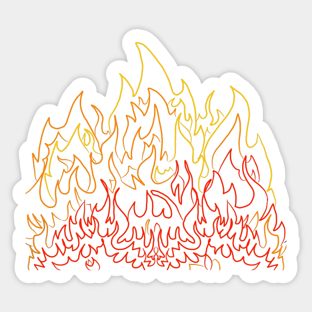 Flaming Ink Sticker by laceylschmidt